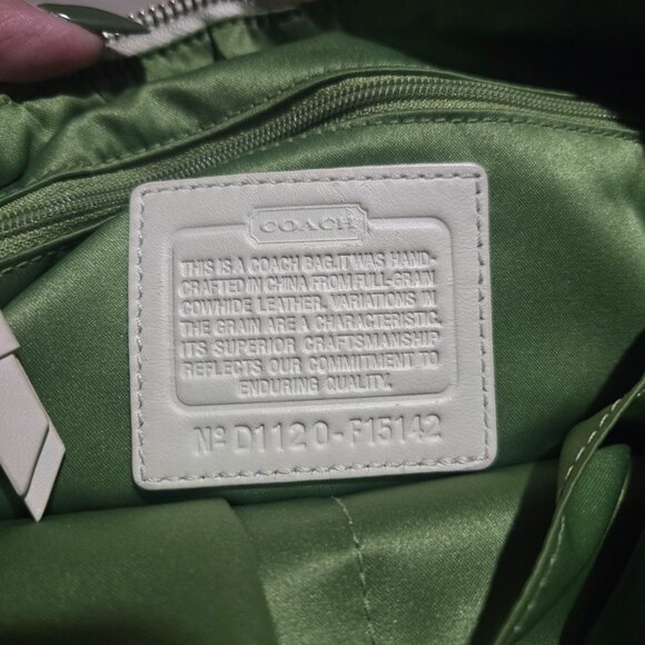 Coach White Leather Tote Bag - Picture 4 of 4